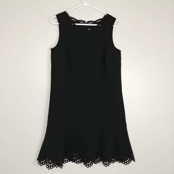 LOFT Dresses & Skirts - LOFT Shift Dress Back Zipper Cut out Black 6 #358